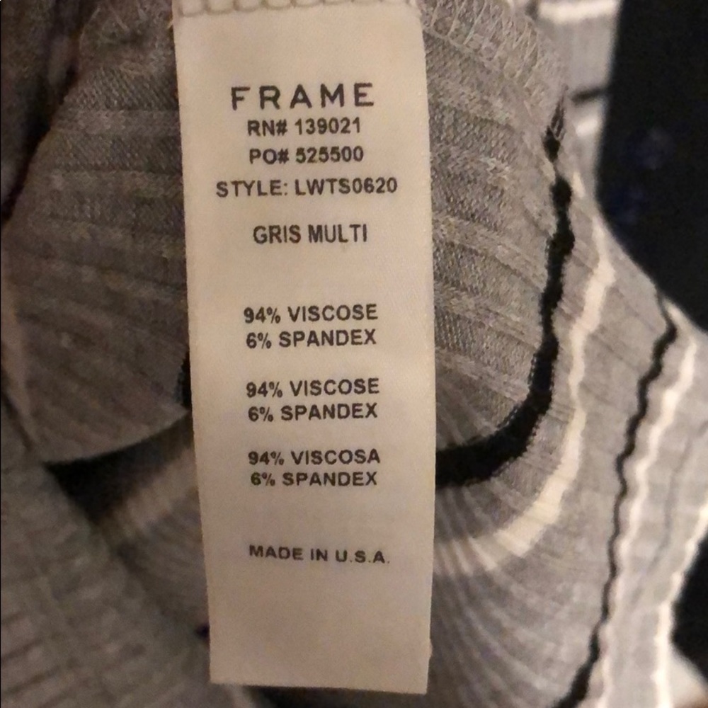FRAME Striped Ribbed-Knit Turtleneck - Picture 4 of 4